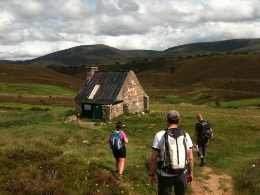 a team of people out in the hills